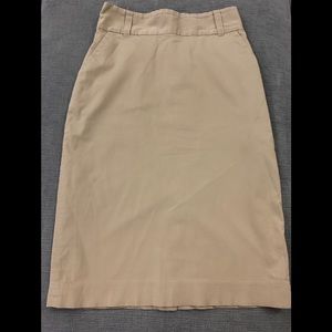 Banana republic khaki pencil skirt